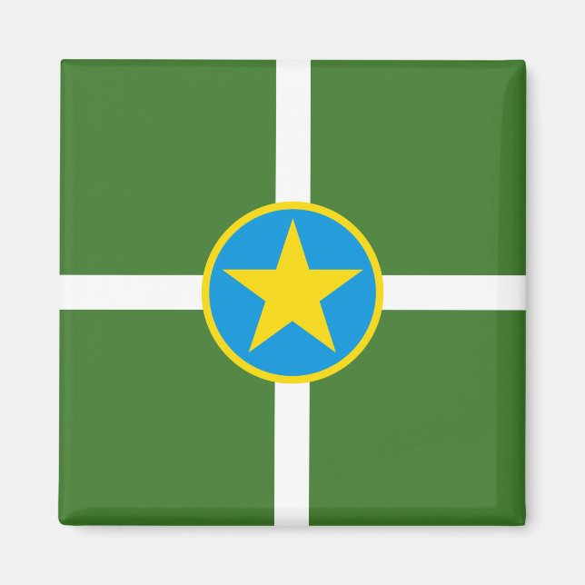 City Flag von Jackson (Mississippi) Magnet (Vorne)