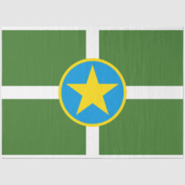 City Flag von Jackson (Mississippi) Seidenpapier