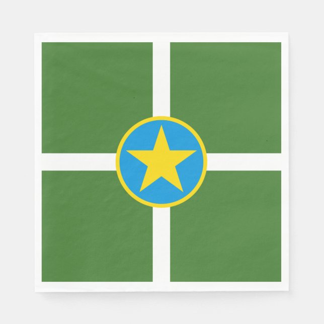 City Flag von Jackson (Mississippi) Serviette (Vorderseite)