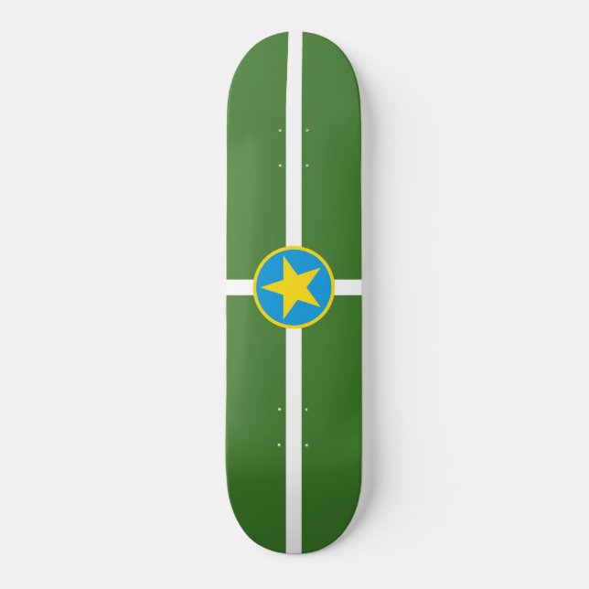 City Flag von Jackson (Mississippi) Skateboard (Vorderseite)
