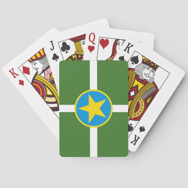 City Flag von Jackson (Mississippi) Spielkarten (Rückseite)