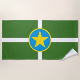 City Flag von Jackson (Mississippi) Strandtuch