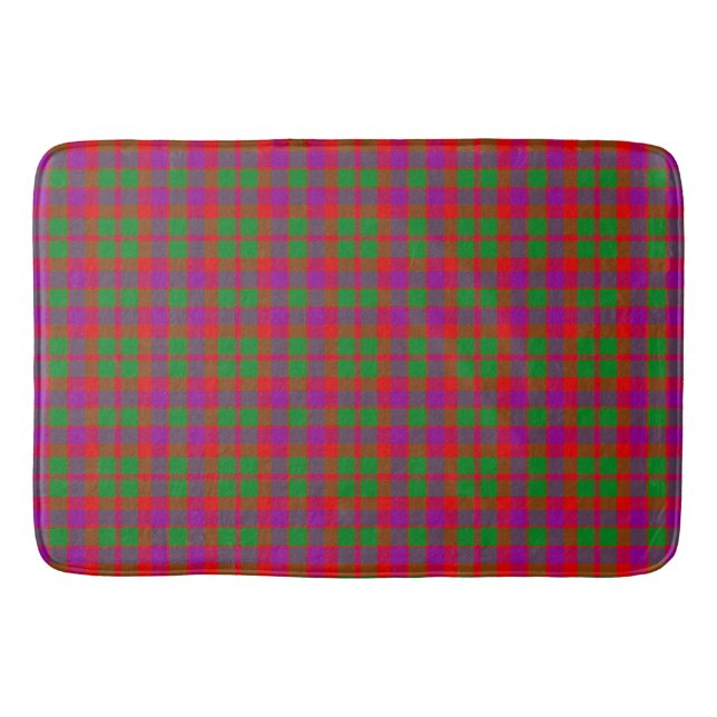City Glasgow Tartain Kariert Green Red Lila Badematte (Vorderseite)