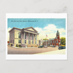 City Hall and Court Houses, Wilmington, NC Postkarte