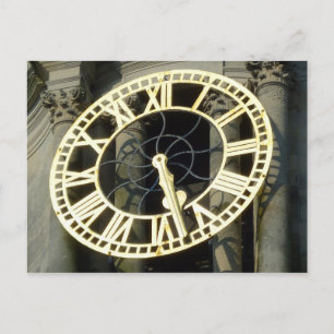 City Hall Clock. Cardiff, Wales, Vereinigtes König Postkarte