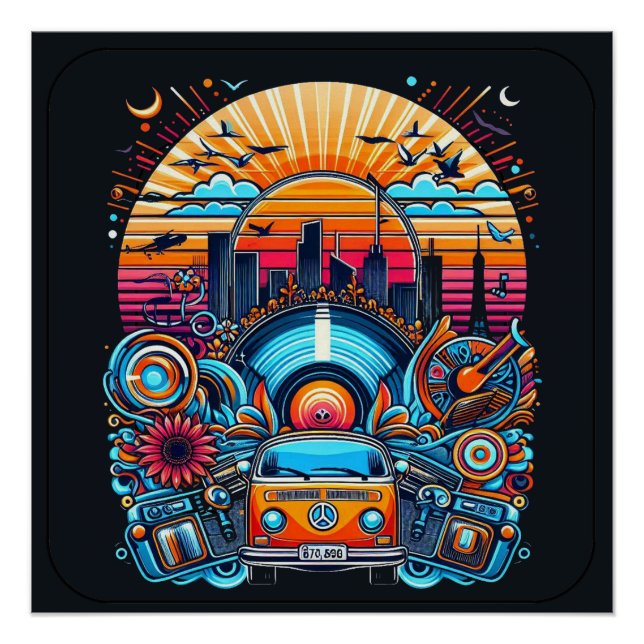 City Life Glossy Poster (Vorderseite)