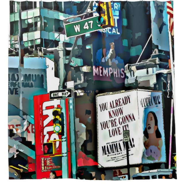 City Life NYC Duschvorhang (Vorderseite)