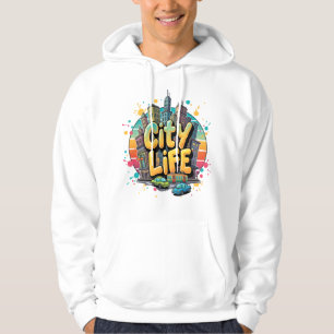 City Life - Vibes - Vibranding Urban Skyline & Str Hoodie