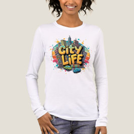 City Life - Vibes - Vibranding Urban Skyline & Str Tri-Blend Shirt