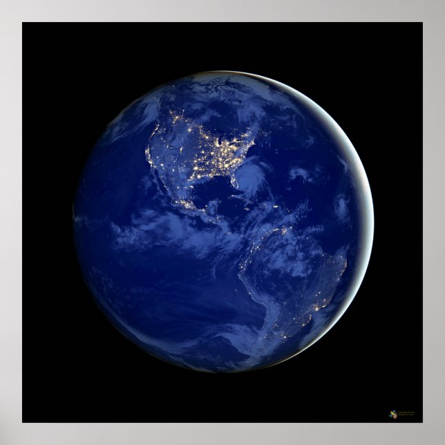 City Lights of the Americas Satellite Poster (Vorne)