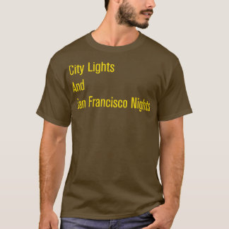 City Lights und San Francisco Nights Black T-Shirt