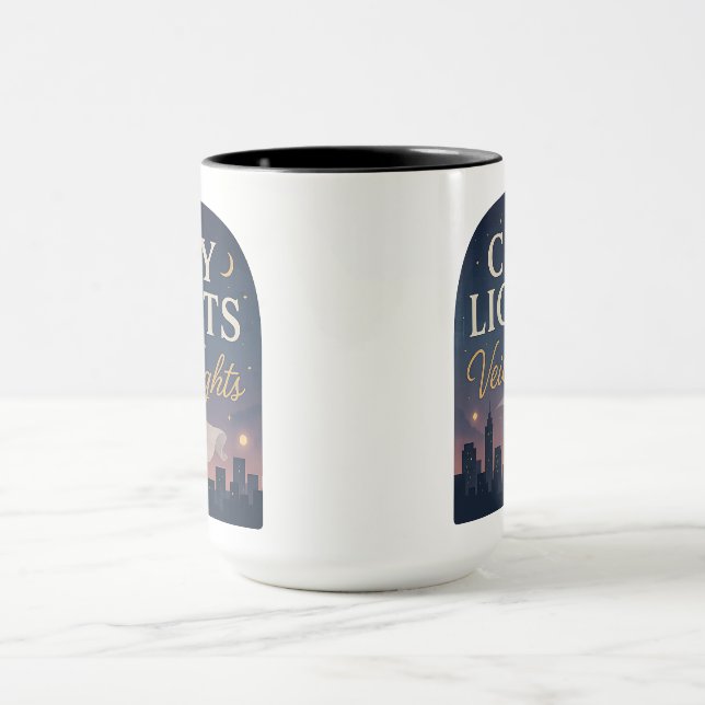City Lights, Veil Nights | Halloween Gifts Tasse (Zentrum)