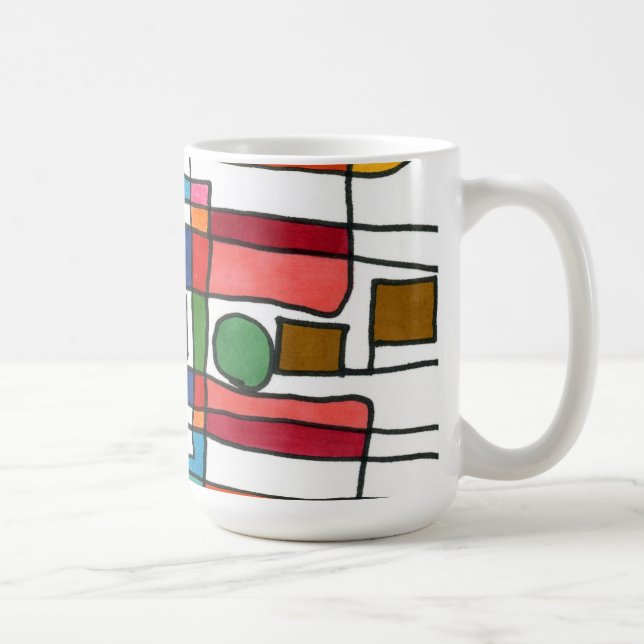 "City Map" Abstrakte Design-Tasse Tasse (Rechts)