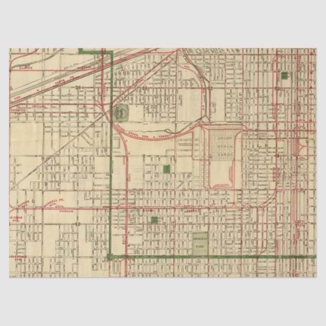 City Map Design 1 Seidenpapier (Vorderseite)