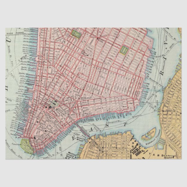 City Map Design 4 Seidenpapier (Vorderseite)
