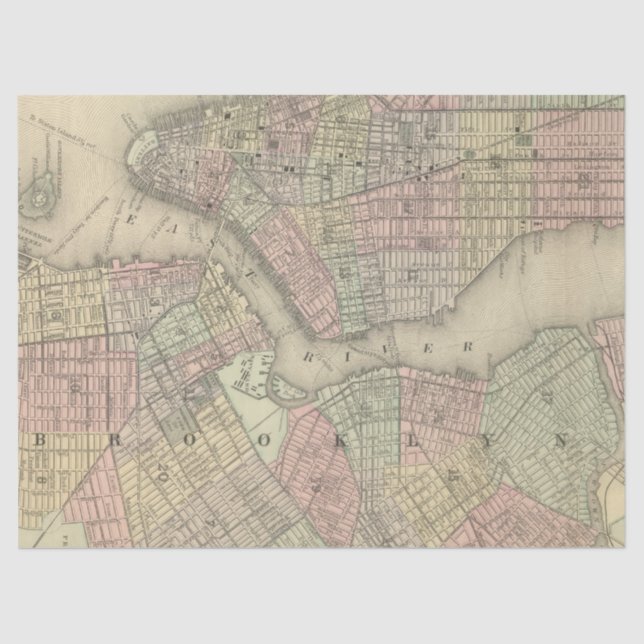 City Map Design 6 Seidenpapier (Vorderseite)