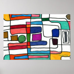 "City Map" Design von Carolyn Fagg Poster