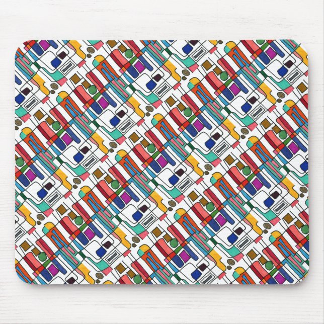 "City Map" gepflastertes abstraktes Design Mousepa Mousepad (Vorne)
