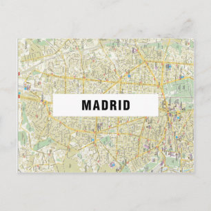 CITY MAP POSTCARDS Filme in Madrid Postkarte