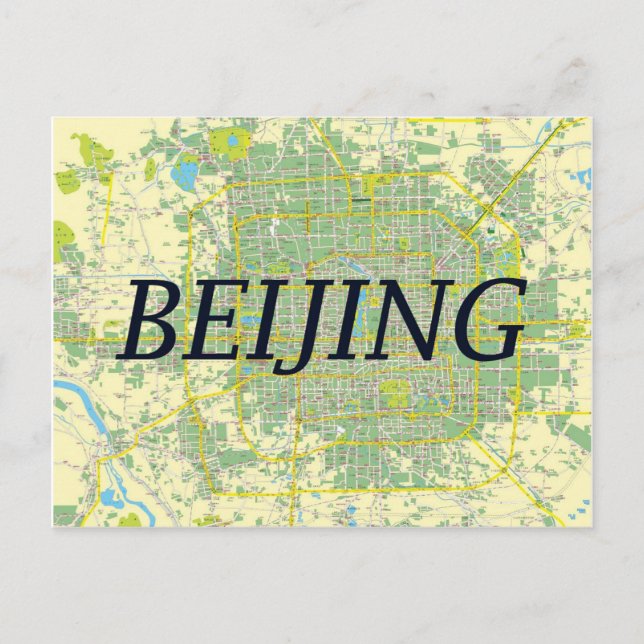 CITY MAP POSTCARDS filmen in Beijing Postkarte (Vorderseite)