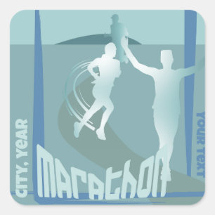 City Marathon Läufer Club Aufkleber