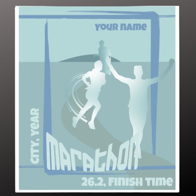 City Marathon Läufer Club Time Aufkleber (Von Creator hochgeladen)