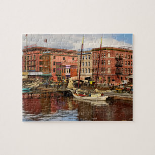 City MD - Pratt St - Beer und Mehr 1906 Links Hälf Puzzle