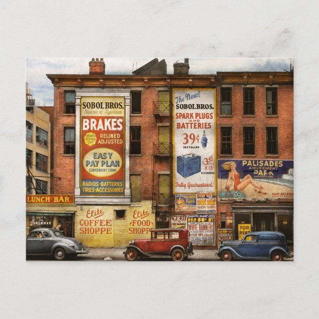 City - New York NY - Elite Lunch Bar 1938 Postkarte (Vorderseite)