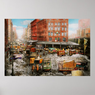 City - New York NY - In einem rut 1920 stecken Poster