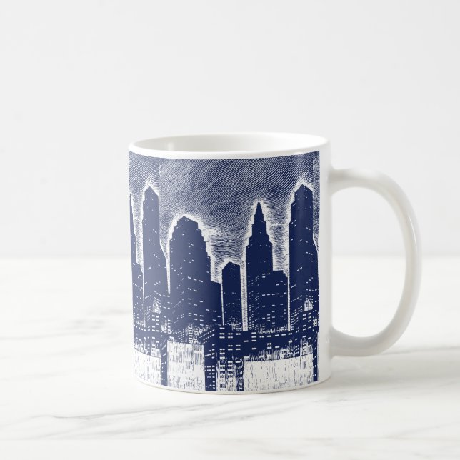 City Night Lights City Skyline Kaffeetasse (Rechts)