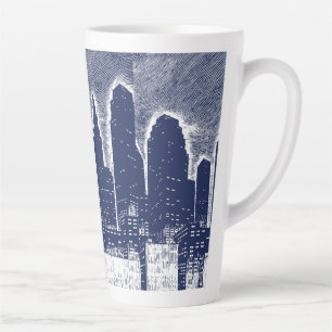 City Night Lights City Skyline Milchtasse