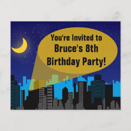 City Night Skyline Superhero Boys Geburtstagsparty
