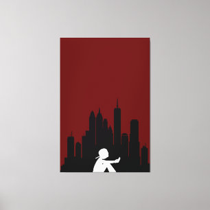 City Night Stretched Canvas Print Leinwanddruck