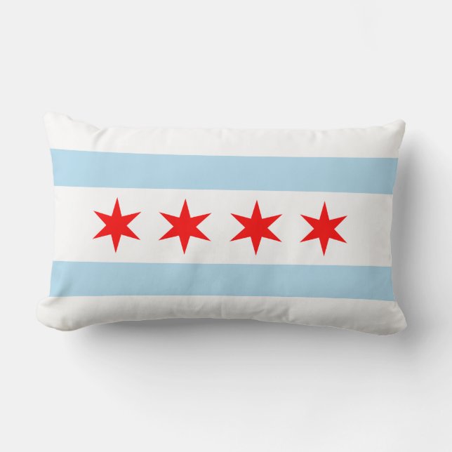 City of Chicago Flag Souvenir Lendenkissen (Vorderseite)
