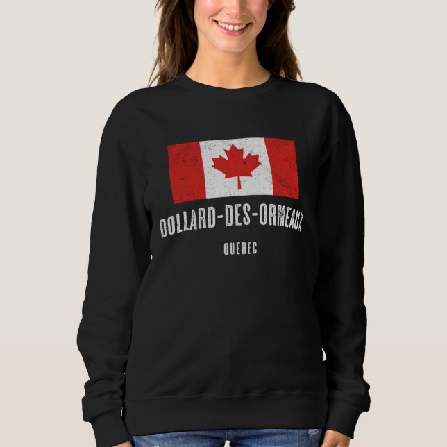 City of Dollard des Ormeaux  CANADA Canadian Flag Sweatshirt (Vorderseite)