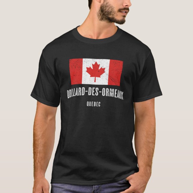 City of Dollard des Ormeaux  CANADA Canadian Flag T-Shirt (Vorderseite)