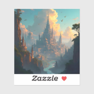 City Of Echoes - Quadratischer Vinyl-Aufkleber Aufkleber