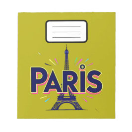 City of Lights: Bold Paris Typography Art Notizblock