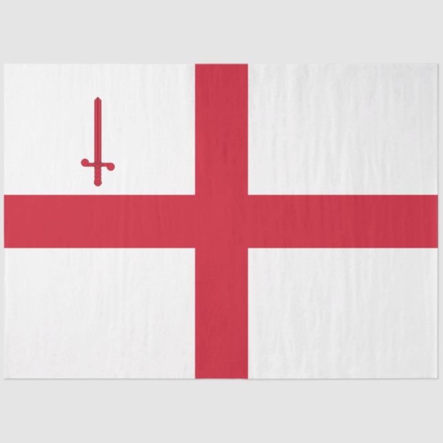 City of London Flag (England) (UK Hauptstadt City) Seidenpapier (Vorderseite)