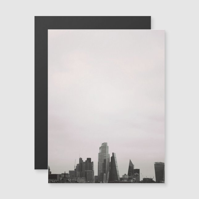 City of London Skyline Magnetkarte (Vorne/Hinten)