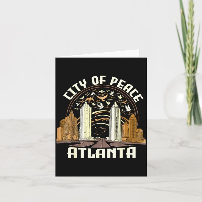 City Of Peace Atlanta Souvenir Men Women Georgia A Karte (Vorderseite)