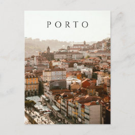 City of Porto, golden sunset Postkarte