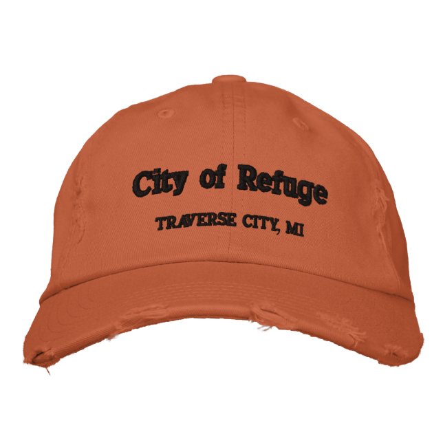 CIty of Refuge Traverse City, MI Bestickte Baseballkappe (Vorderseite)