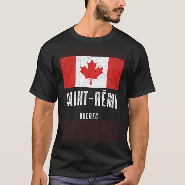 City of Saint Rémi  CANADA Canadian Flag Souvenir T-Shirt (Vorderseite)