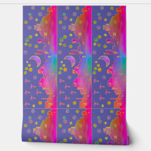 City of Stars at Midnight 8 inch Wallpaper Border Tapete