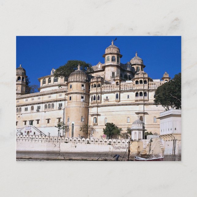 City Palace, Udaipur, Indien Postkarte (Vorderseite)