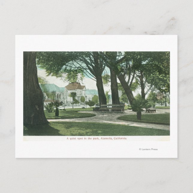 City Park ViewAlameda, CA Postkarte (Vorderseite)