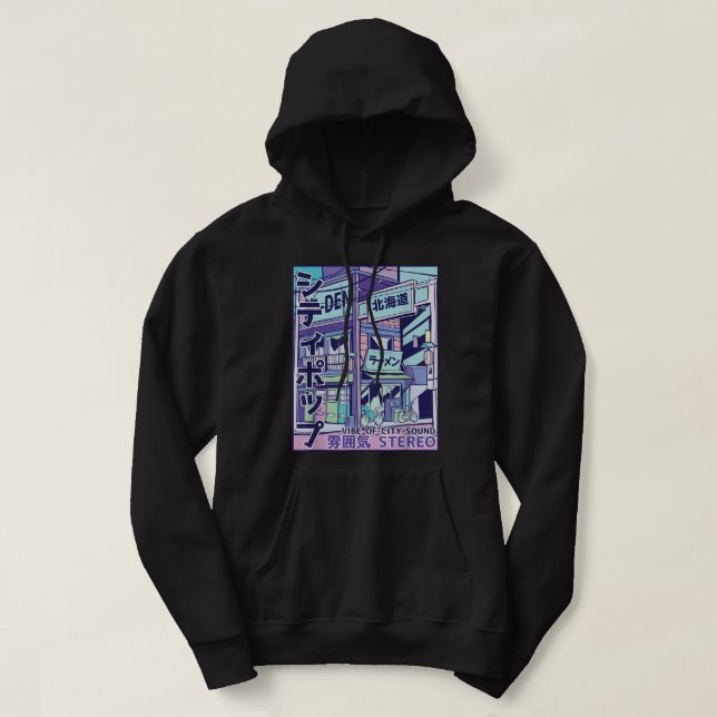 City Pop Ästhetische Vaporwave Style 80er Japanisc Hoodie (Design vorne)