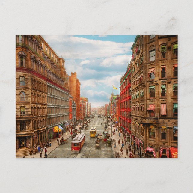 City - Rochester NY - Downtown Rochester 1904 Postkarte (Vorderseite)