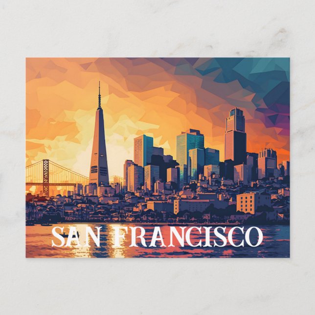 City San Francisco Postcard Postkarte (Vorderseite)